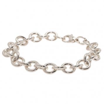 Tiffany & Co. Round Link Silver Bracelet 21CM