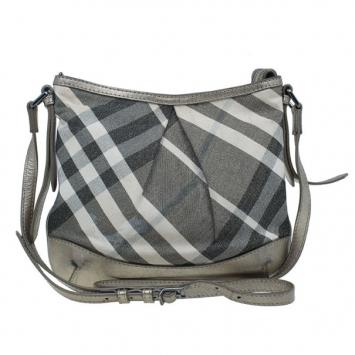 Burberry Metallic Gold Canvas Nova Check Crossbody