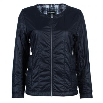 Pre Owned Chanel Black Light Down Jacket XXL