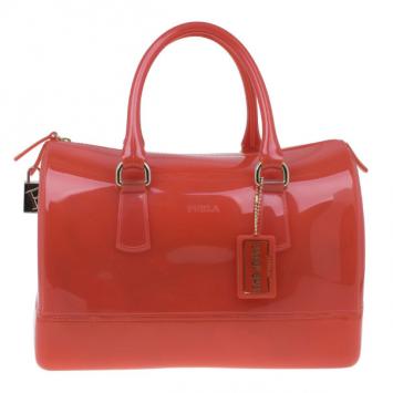 Furla Red Gloss PVC Candy Satchel