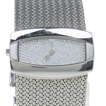 Roberto Cavalli Silver Stainless Steel Ellisse Women's Wristwatch 40MM
