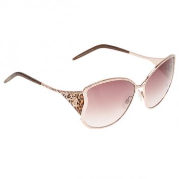 Roberto Cavalli Silver Mughetto Oversized Sunglasses