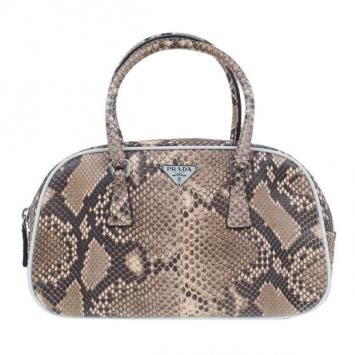 Prada Brown Python Mini Satchel