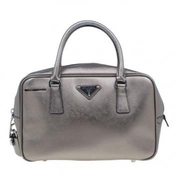 Prada Bronze Saffiano Lux Mini Satchel