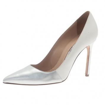 Manolo Blahnik Two Tone Pointed Toe Pumps Size 37