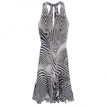 Roberto Cavalli Halterneck Animal Print Dress M