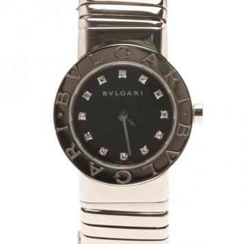 Bvlgari Black Stainless Steel Bvlgari Bracelet Women's Wristwatch 22MM