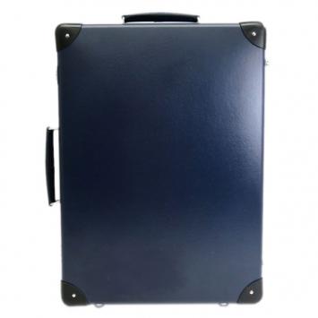 Pre Owned Globe-Trotter Navy Blue Vulcanized Fiber Suitcase