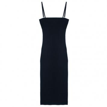 Dolce and Gabbana Black Fitted Midi Dress S