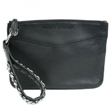 Ralph Lauren Black Leather Wristlet