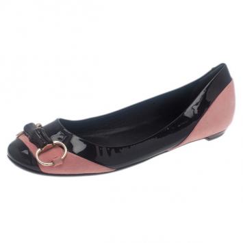 Gucci Two Tone Horsebit Ballet Flats Size 38.5