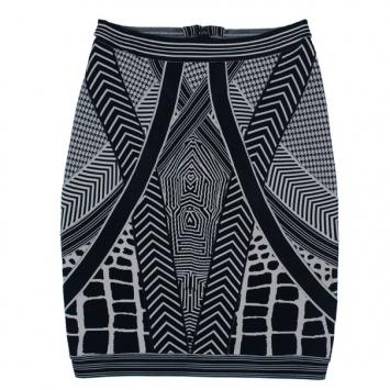 Herve Leger Jacquard Bandage Mini Skirt S