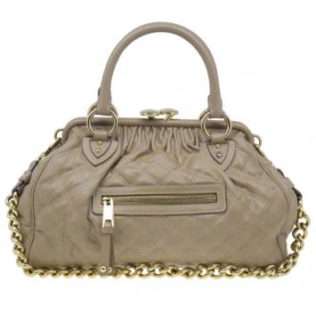 Marc Jacobs Beige Quilted Leather Stam Bag