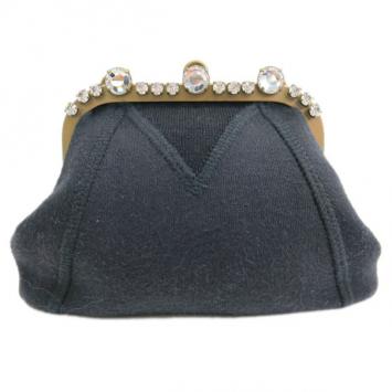 Miu Miu Grey Jersey Clasp Clutch