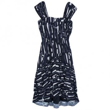 Temperley London Monochrome Cocktail Dress S