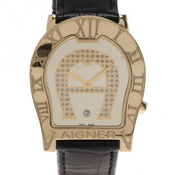 Aigner Gold Stainless Steel Verona Nuovo 44 Women's Wristwatch 36MM