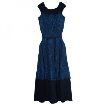 Tadashi Shoji Lace Silk Empire Dress XL