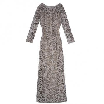 Tadashi Shoji Taupe Lace Gown L