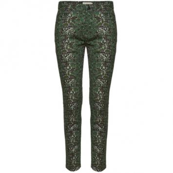 Mary Katrantzou Peacock Green Printed Skinny Jeans S