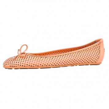Jimmy Choo Orange Patent Walsh Ballet Flats Size 39.5