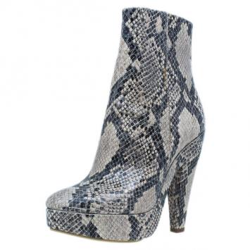 Stella McCartney Snake Effect Faux Leather Ankle Boots Size 37