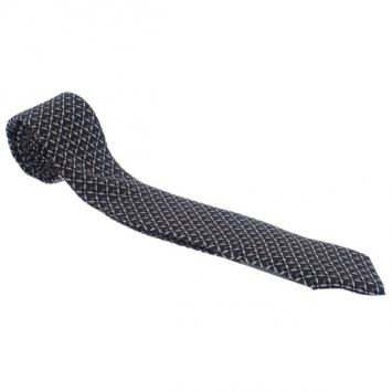 Pre Owned Dolce and Gabbana Grey Printed Tie