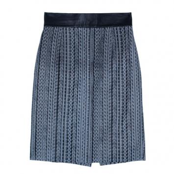 Alexander Wang Lambskin Leather Logo Skirt XS