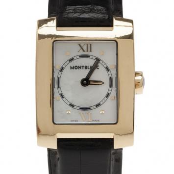 Montblanc White 18k Yellow Gold Profile Women's Wristwatch 36MM