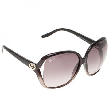 Gucci Black Heart Interlocking G Square Sunglasses