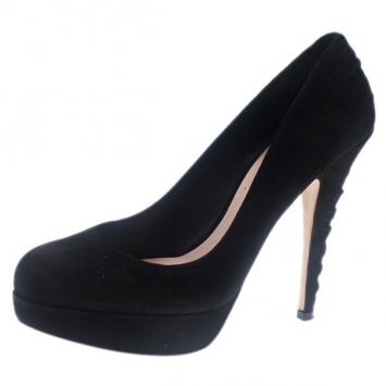 Miu Miu Black Suede Platform Pumps Size 39