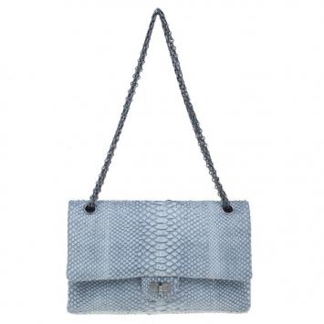 Chanel White Python 2.55 Reissue 226 Flap Bag