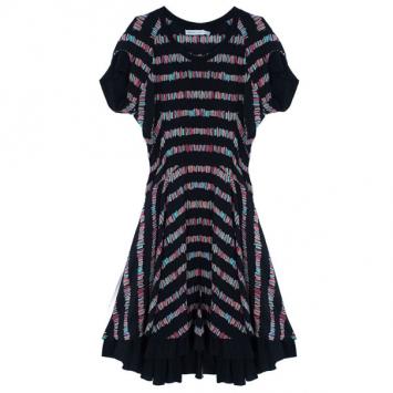 See by Chloe Printed Silk Crepe De Chine Dress M