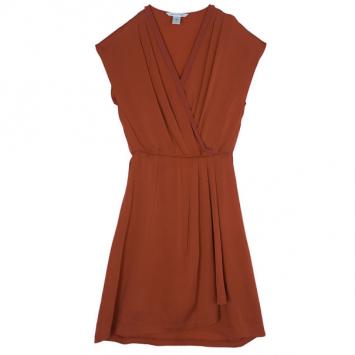 Diane Von Furstenberg Tangerine Mateo Dress L