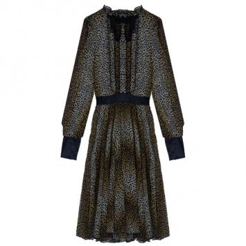 D and G Animal Print Silk Dress M