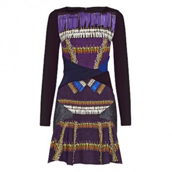 Peter Pilotto Printed Wool Knee-Length Dress M