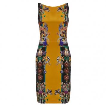 Mary Katrantzou Halle Printed Crepe Sheath Dress M