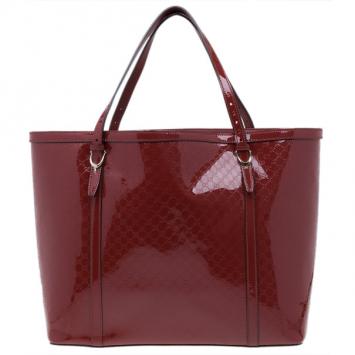 Gucci Red Patent Microguccissima Leather Nice Tote