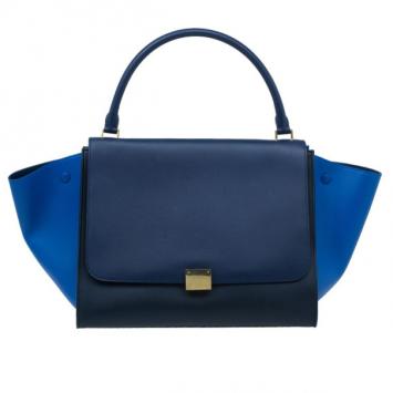 Celine Tricolor Smooth Calfskin Medium Trapeze Bag