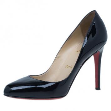 Christian Louboutin Black Patent Fifi Pumps Size 38.5