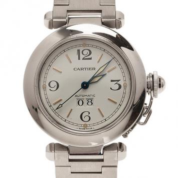 Cartier White Stainless Steel Pasha Women's Wristwatch 35MM
