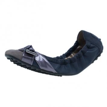 Tod's Purple Suede and Leather Ballet Flats Size 40.5