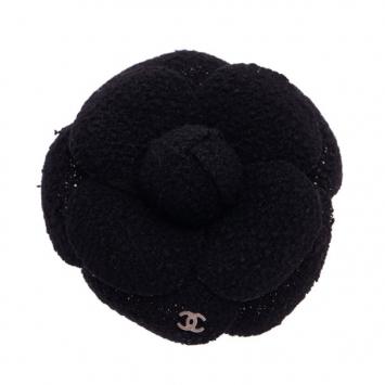 Chanel Tweed Camellia Brooch