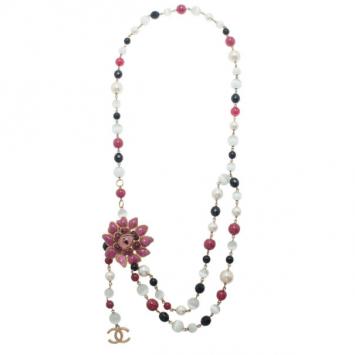 Chanel Gripoix Beads and Faux Pearls Gold-Tone Necklace/Belt