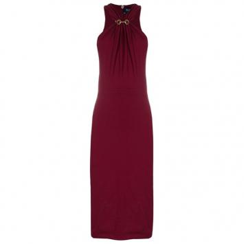 Gucci Red Halterneck Horse-bit Dress S