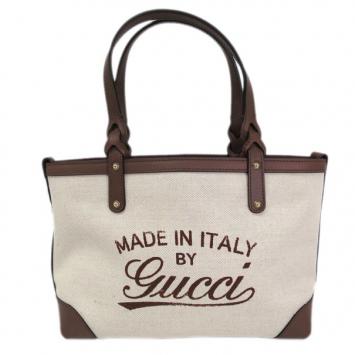 Gucci Beige Canvas Shopper Tote