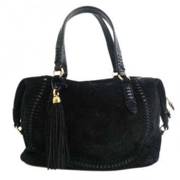 Ralph Lauren Black Suede Tote