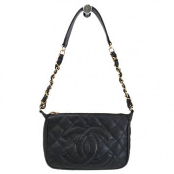 Chanel Black Caviar Pochette