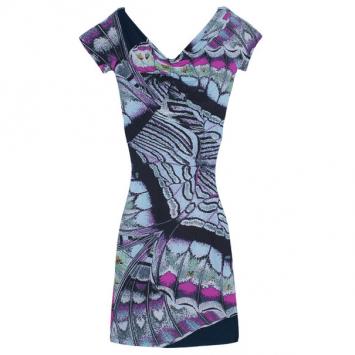 Roberto Cavalli Butterfly Print Dress S
