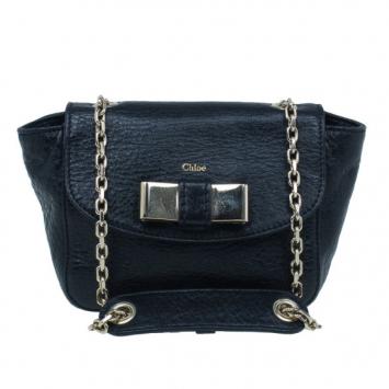 Chloé Black Leather Mini Lily Crossbody