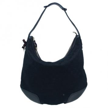 Gucci Black GG Canvas Princy Hobo